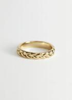 Other Stories Braid Embossed Ring - Gold