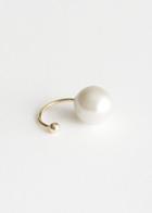 Other Stories Pearl Bead Ear Cuff - White