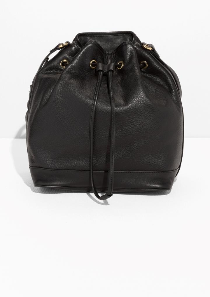 Other Stories Sauvage Leather Bucket Bag