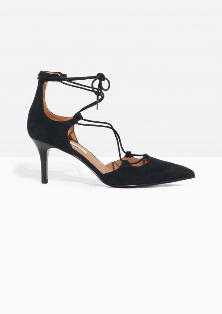 Other Stories Suede Lacing Pumps