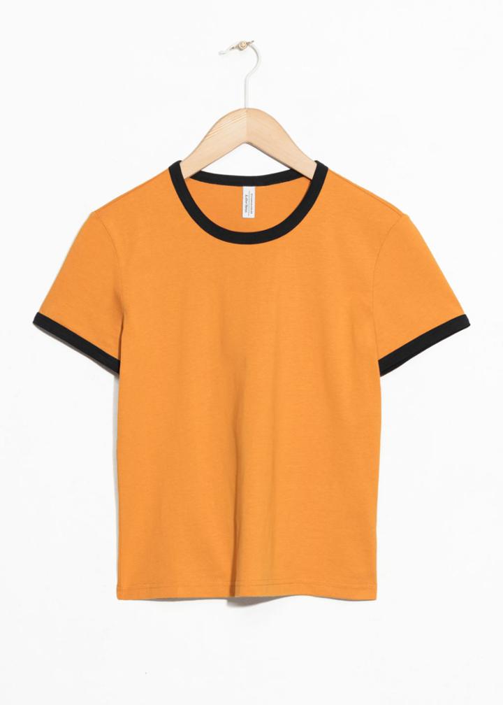 Other Stories Coloured Ringer Tee - Yellow