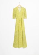 Other Stories Floral Maxi Wrap Dress - Yellow