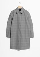 Other Stories Plaid Cacoon Coat - Black