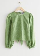 Other Stories Open Back Blouse - Green