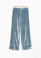 Other Stories High Waisted Velvet Culottes