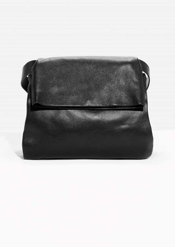 Other Stories Leather Fold Over Bag