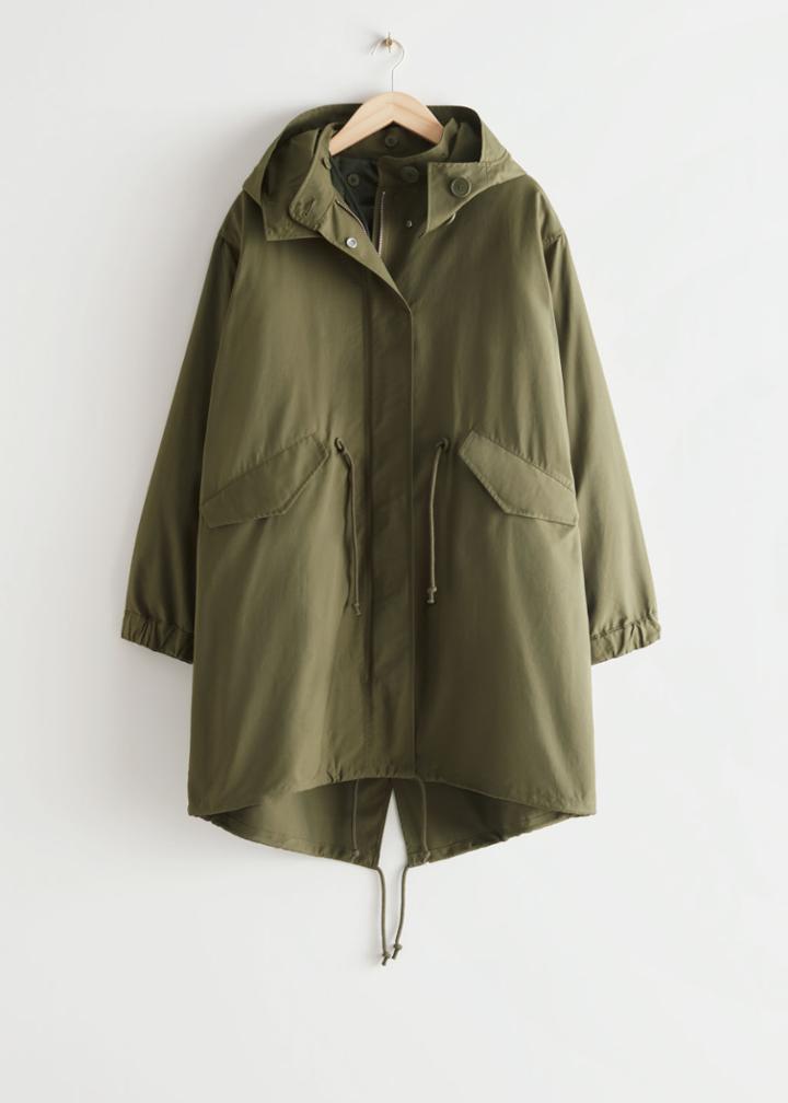 Other Stories Oversized Hooded Parka - Green