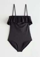 Other Stories Ruffled Swimsuit - Black