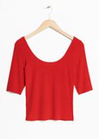 Other Stories Scooped Neckline Top - Red