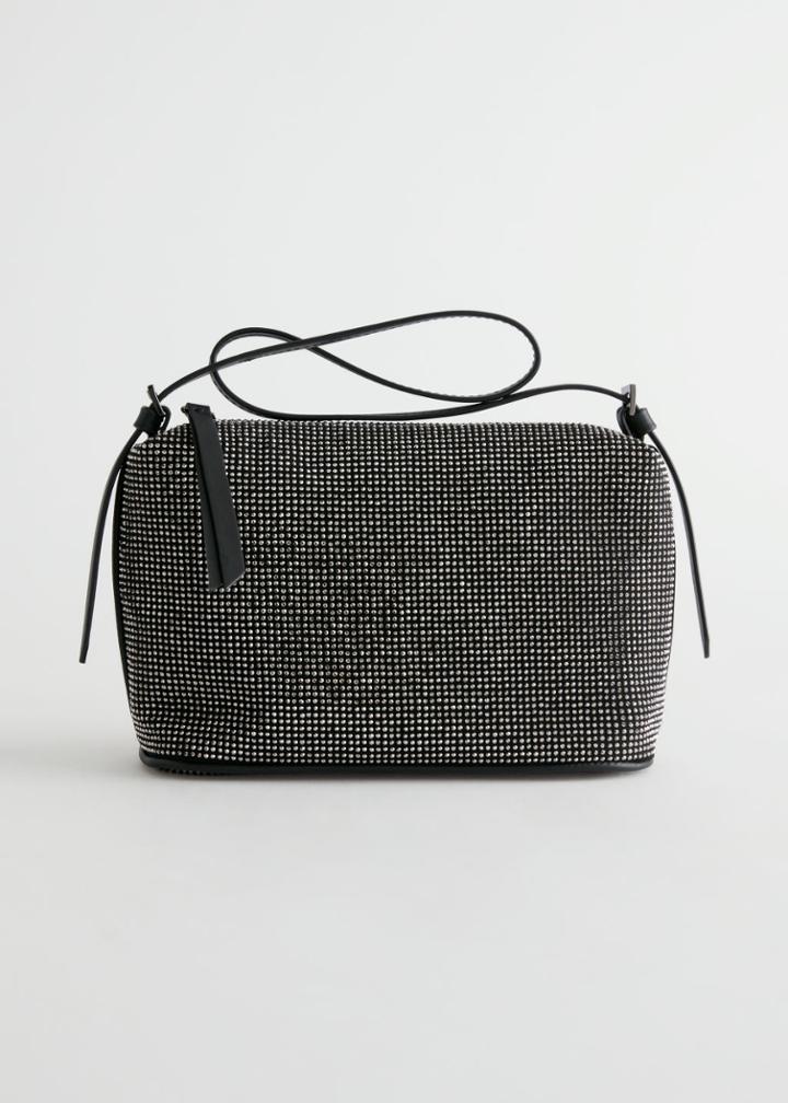 Other Stories Small Studded Leather Shoulder Bag - Black