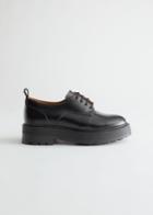 Other Stories Chunky Leather Oxfords - Black