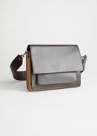Other Stories Short Leather Crossbody Bag - Brown