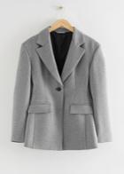 Other Stories Tailored Single Breasted Blazer - Black