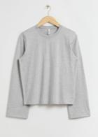 Other Stories Relaxed Organic Cotton Jersey Top - Grey
