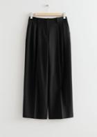 Other Stories Wide Low Waist Trousers - Black