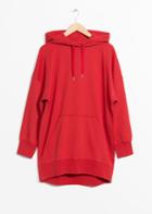 Other Stories Oversized Hoodie Dress - Red