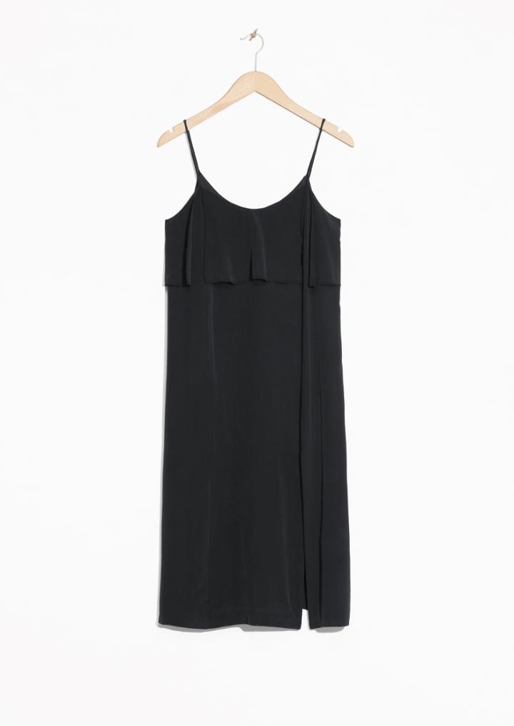 Other Stories Flounce Silk Dress