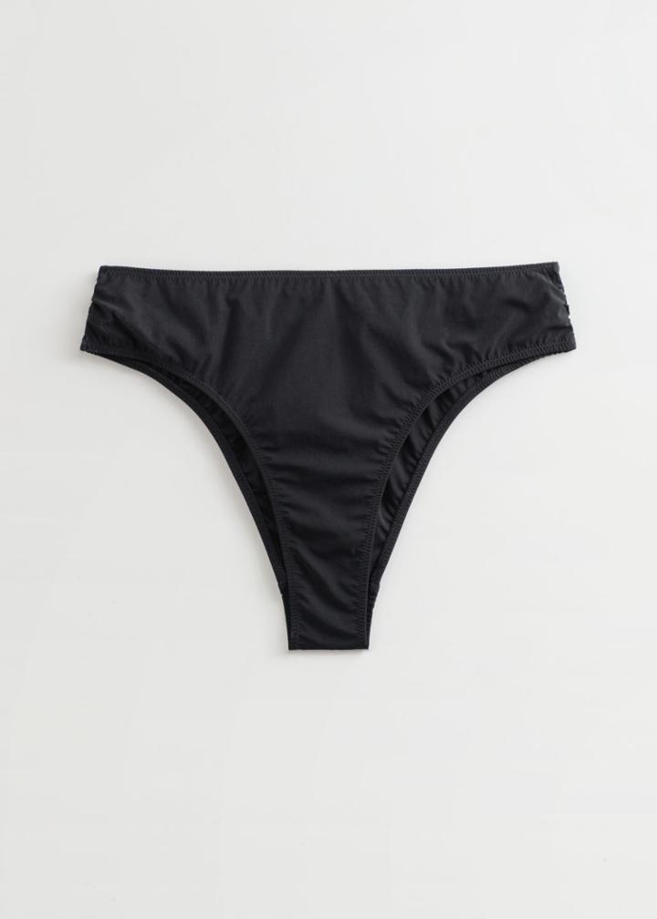 Other Stories High Cut Bikini Bottoms - Black