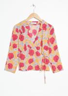 Other Stories Floral Print Wrap Blouse - Yellow
