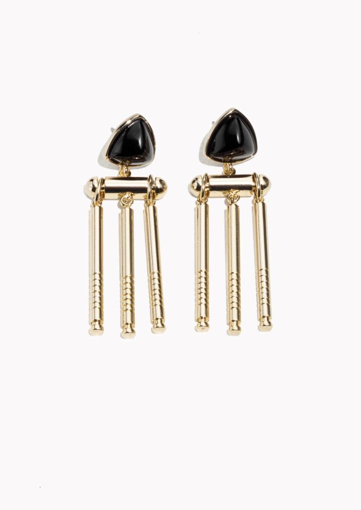 Other Stories Three Bar & Charm Earrings