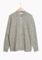 Other Stories Zipped Mohair-blend Cardigan
