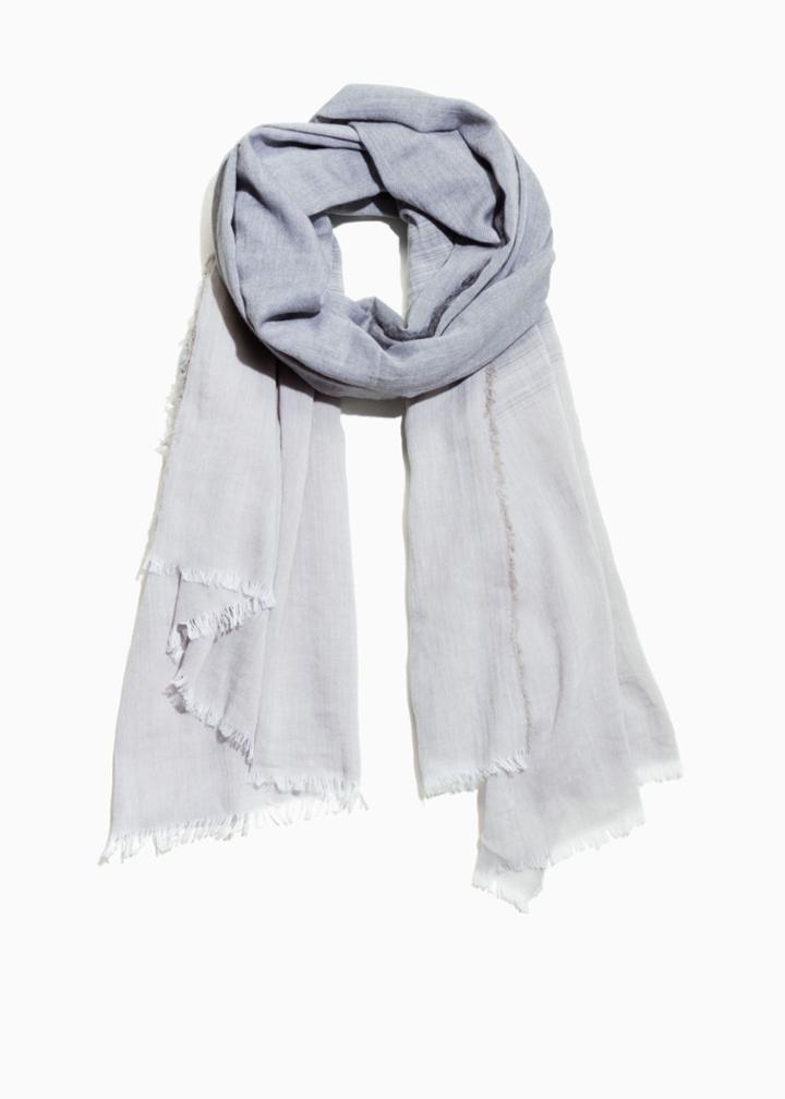 Other Stories Lightweight Cotton Scarf - Grey