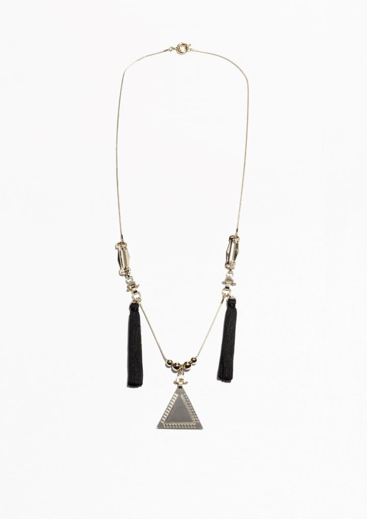 Other Stories Tassel Detail Chain Necklace