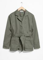 Other Stories Belted Army Jacket - Green