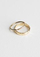 Other Stories 2 Pack Rings - Gold