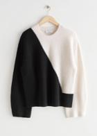 Other Stories Two-tone Knit Jumper - Black