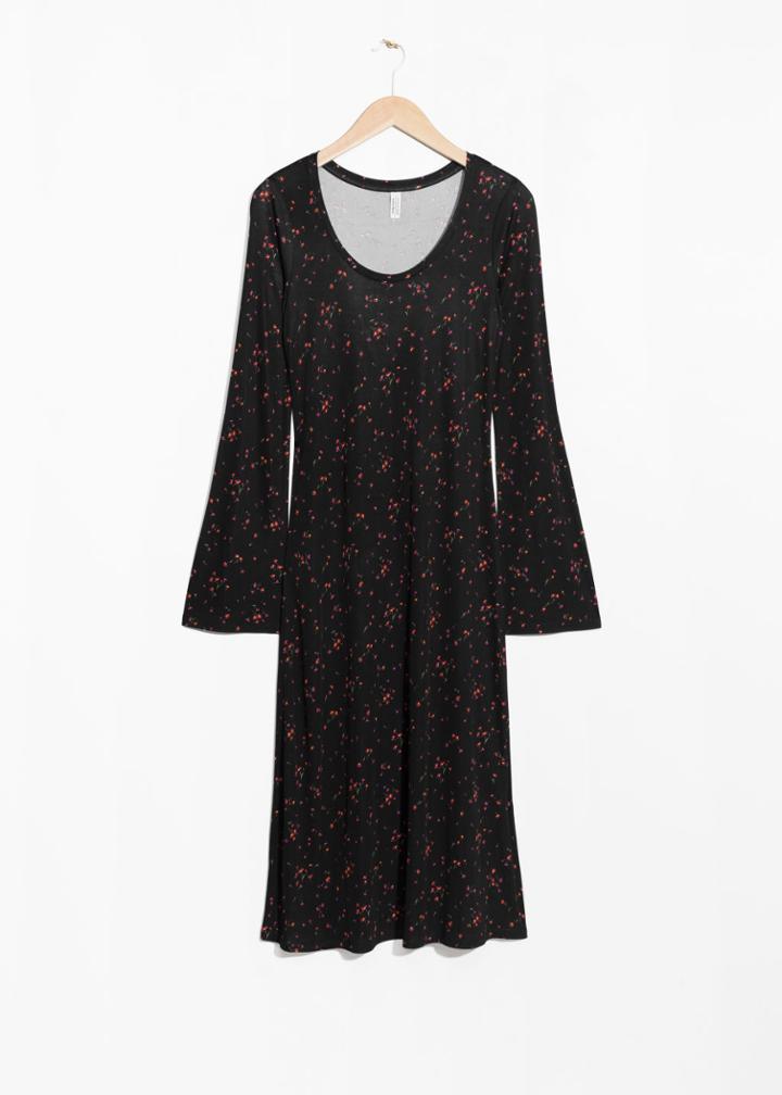 Other Stories Fit & Flare Maxi Dress - Black