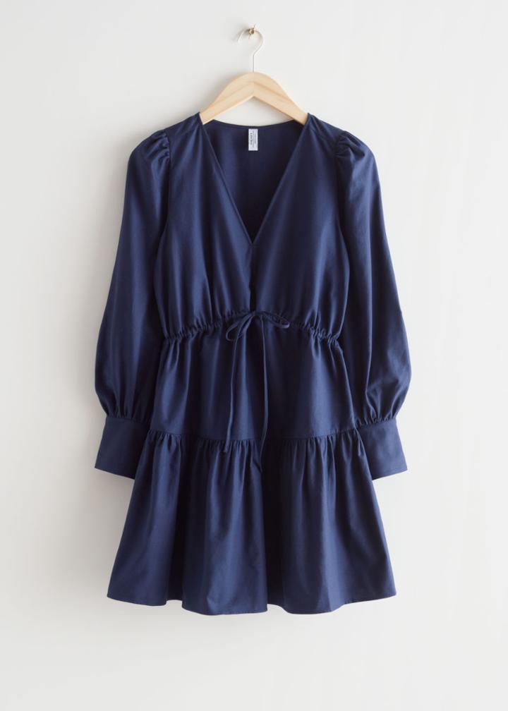 Other Stories Voluminous Mini Dress - Blue