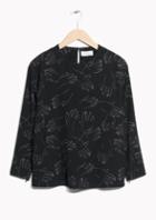 Other Stories Hand Print & Zip Blouse