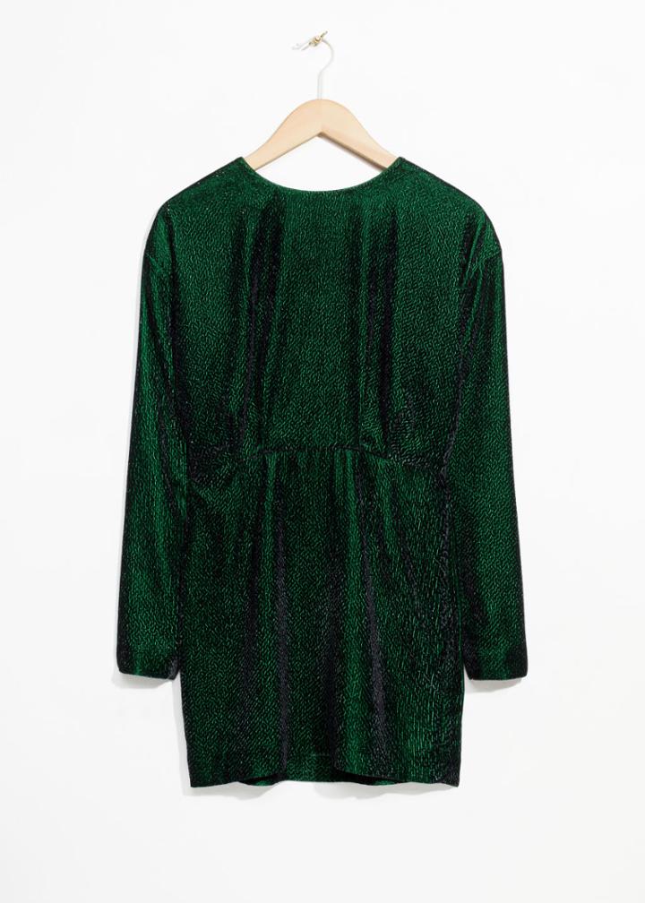 Other Stories Slit Back Dress - Green