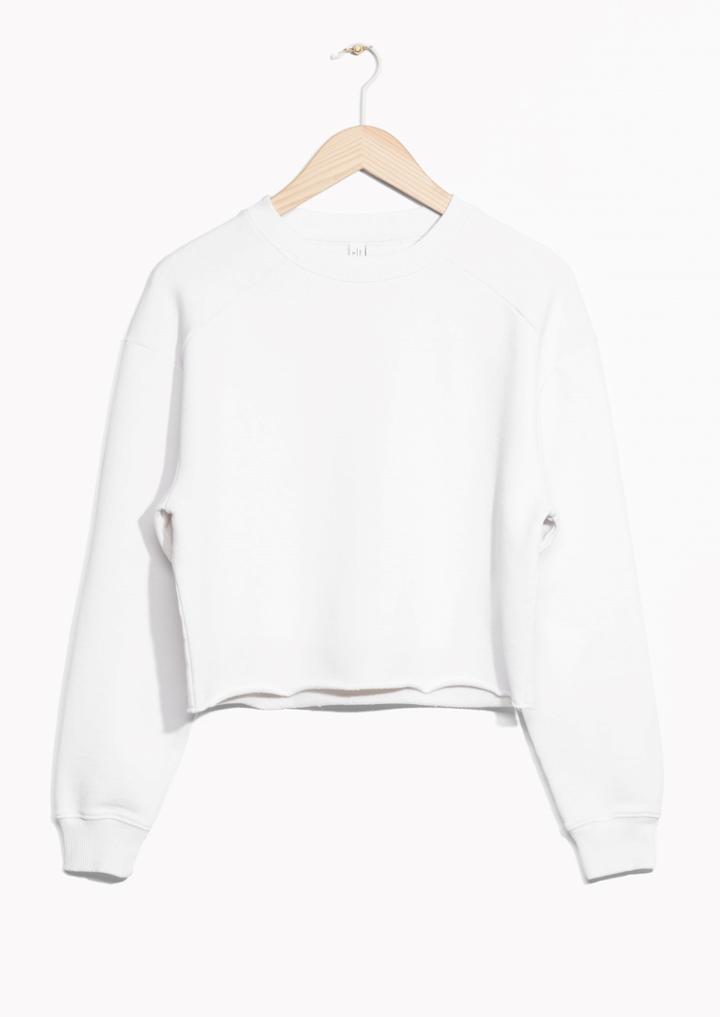 Other Stories Cropped Fit Raw Edge Sweatshirt