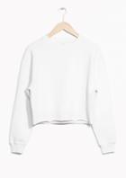Other Stories Cropped Fit Raw Edge Sweatshirt