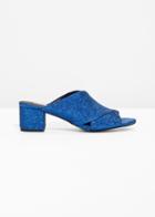 Other Stories Cross Strap Sandals - Blue