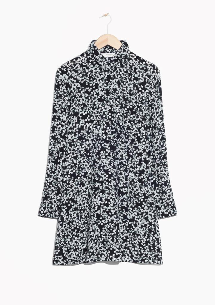 Other Stories Buttoned Floral Dress