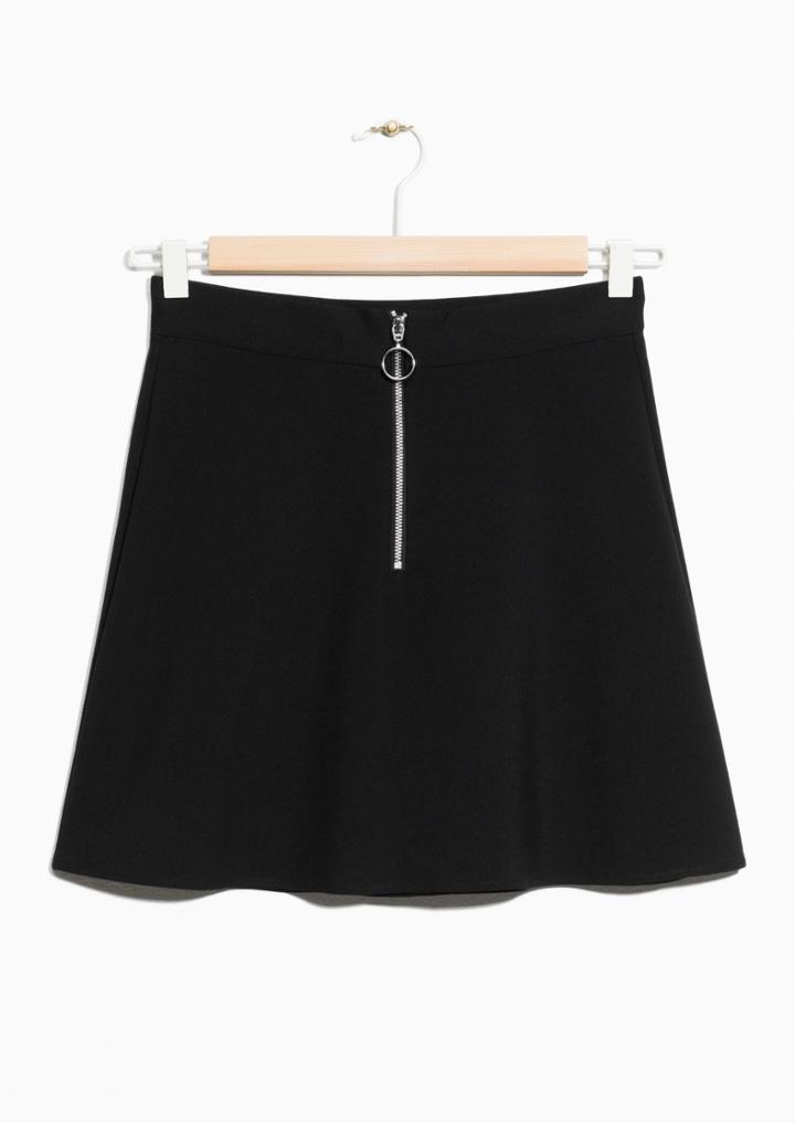 Other Stories Ring Zip Mini Skirt