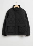 Other Stories Relaxed Wave Quilted Jacket - Black