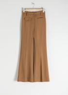 Other Stories High Waisted Flared Trousers - Beige