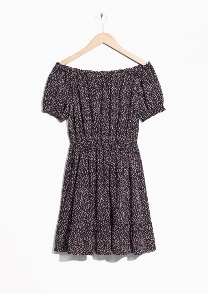 Other Stories Dragon Fruit Off-shoulder Dress