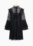 Other Stories Pleated Lace Dress