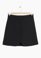Other Stories Curved Hem Mini Skirt - Black