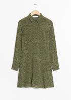 Other Stories Fit & Flare Shirt Dress - Green