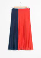 Other Stories Colour Block Pleat Skirt