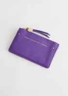 Other Stories Leather Card Wallet - Purple