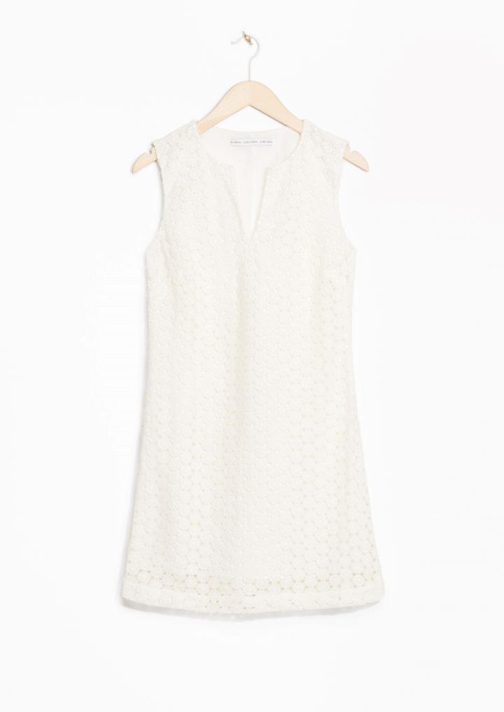Other Stories Flower Lace Mini Dress
