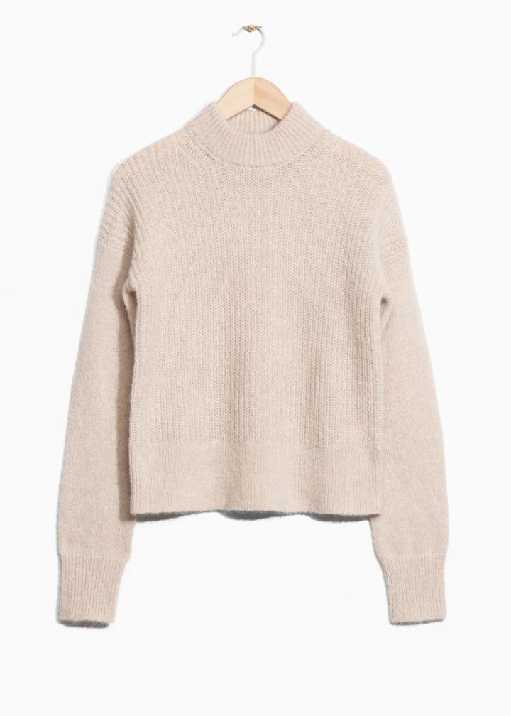 Other Stories Wool & Mohair Jumper - Beige