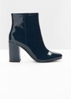 Other Stories Lacquer Leather Boots - Blue